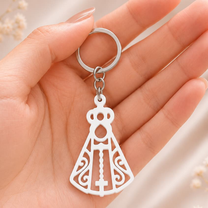 Chaveiro Religioso Nossa Senhora Aparecida Lembrancinha  Kit 1 3 5 Unidades