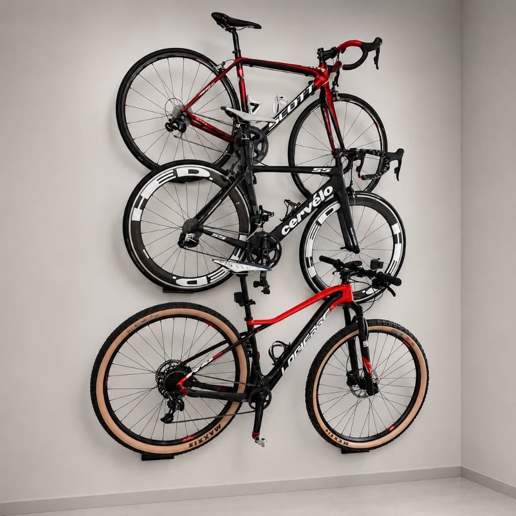 Kit 3 Suportes de Parede Bike Chapa Grossa - MTB e Speed Barra Forte PEDIVELA Aguenta 30 Kg