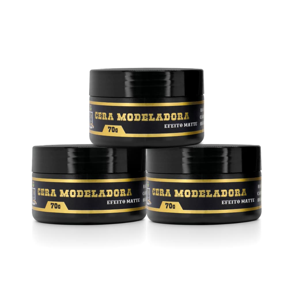 Kit Still Life Pomada Cera Modeladora Fixação Forte Efeito Matte Fixação Forte 70g 3 Unidades