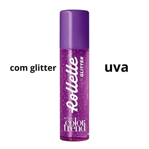 Brilho labial avon uva com glitter