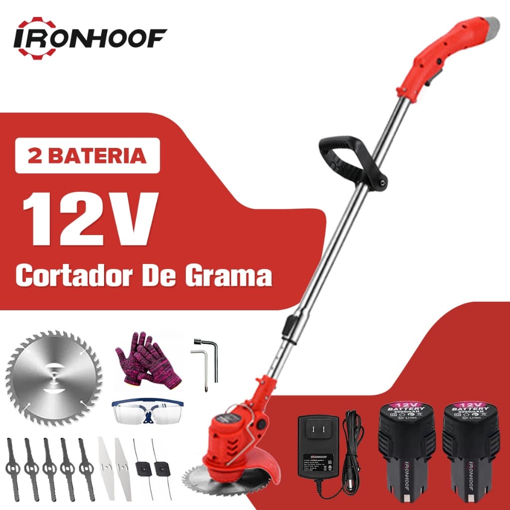 Aparador Roçadeira Cortador De Grama A Bateria 12V Completa