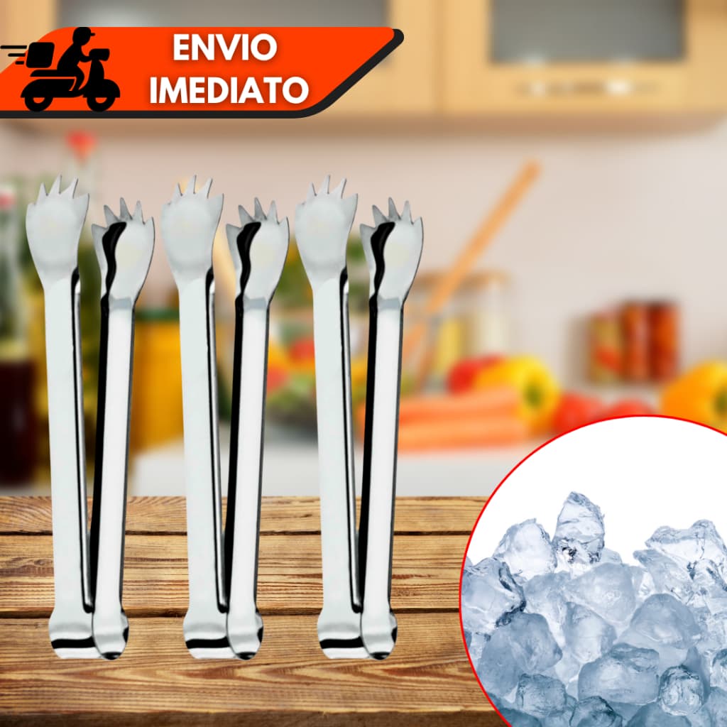 Pegador de Gelo Aço Inox Festa Bebidas Cozinha e Churrasco