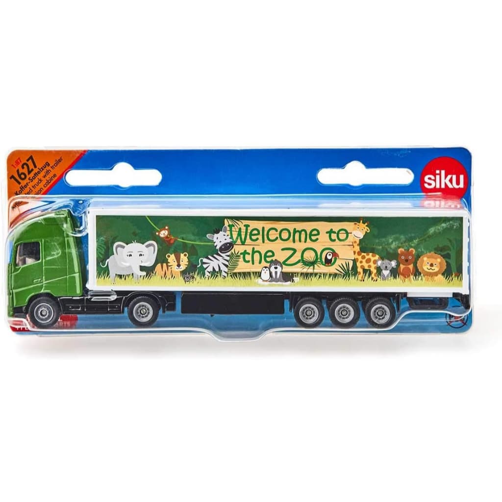 Miniatura Caminhão Volvo SIKU 1627 Welcome To The Zoo Escala 1:87