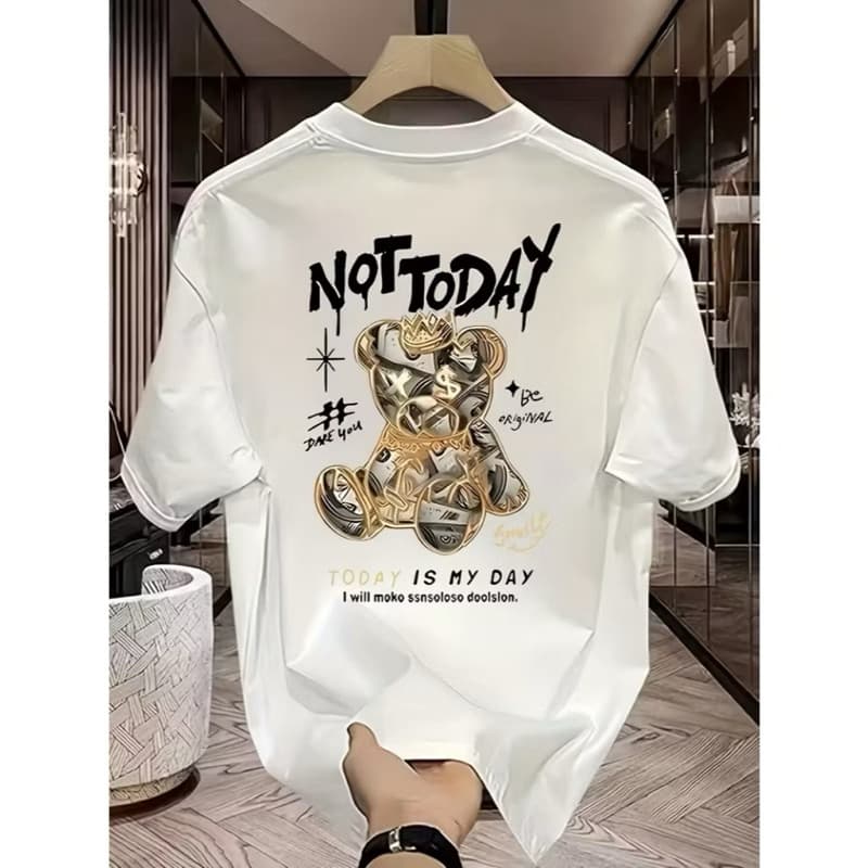 camisa algodão T-Shirt Street Wear NotToDay estampada Casual Masculina Infinity