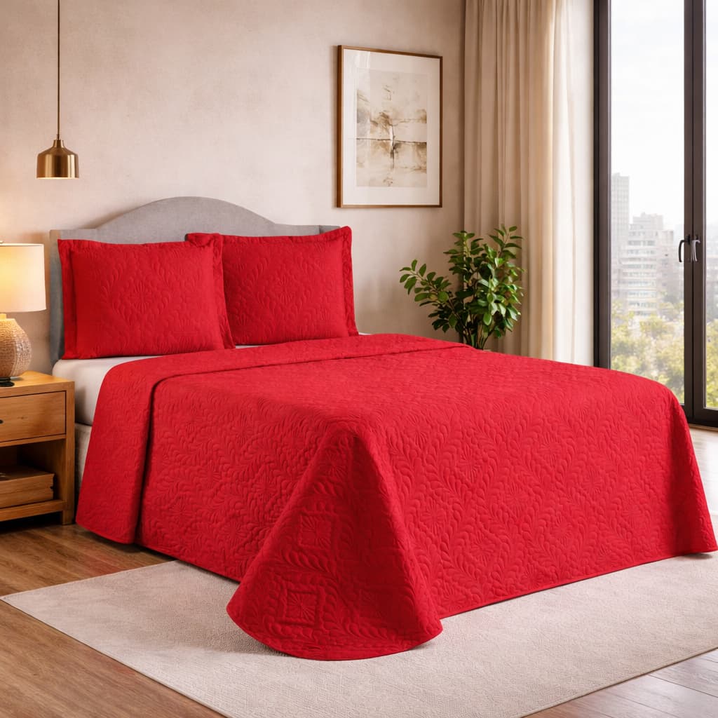 Kit Colçha Cobre Leito Luxo Matelado Casal-Queen-King-Solteiro - Ótimo Custo Benefício