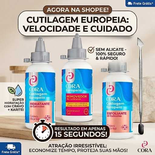 Cutilagem Europeia Manicure Em Casa: Kinq Removedor, Esfoliante, hidratante + Espátula Ponta Dupla