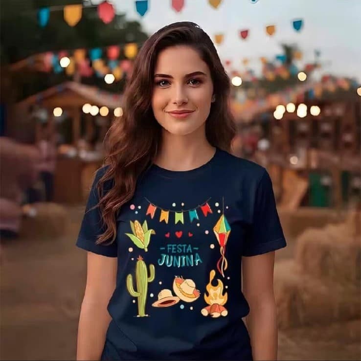 Camisa Feminina Arraiá | Estoque Limitado para São João