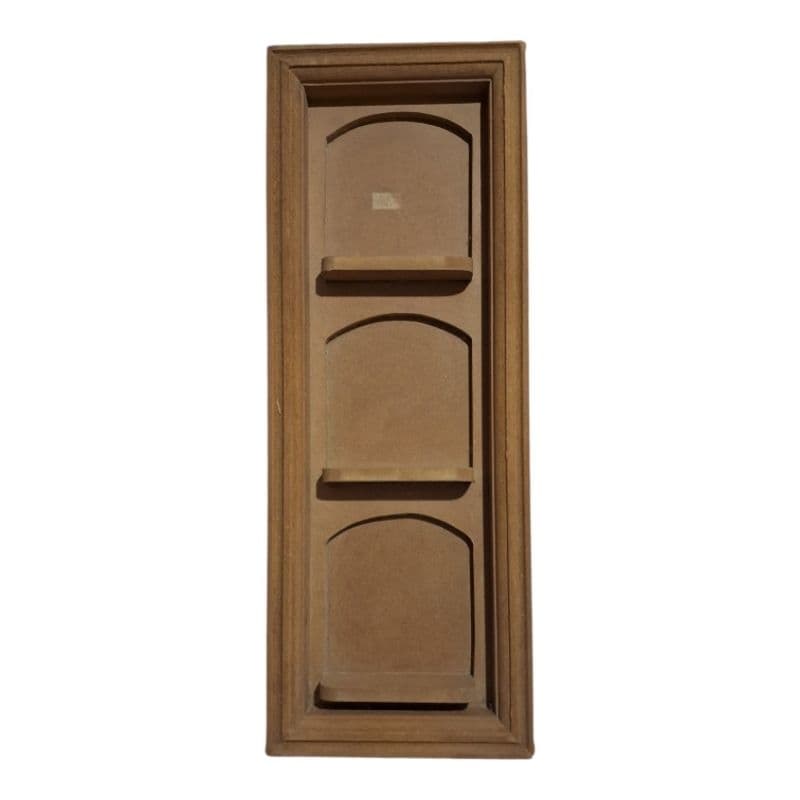 Quadro Retangular com Moldura e Fundo Fixo 3 Divisórias 48x18x5 Mdf Madeira