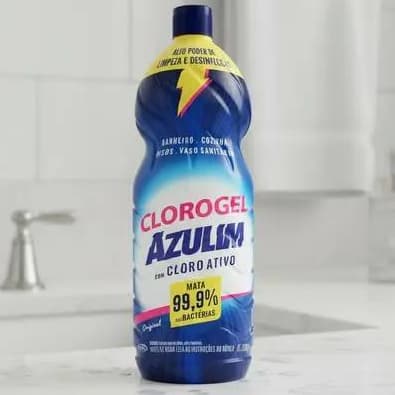 Limpador cloro em gel Desinfetante para varias superficie Banheiros Cozinhas Elimina 99,9% Bactérias