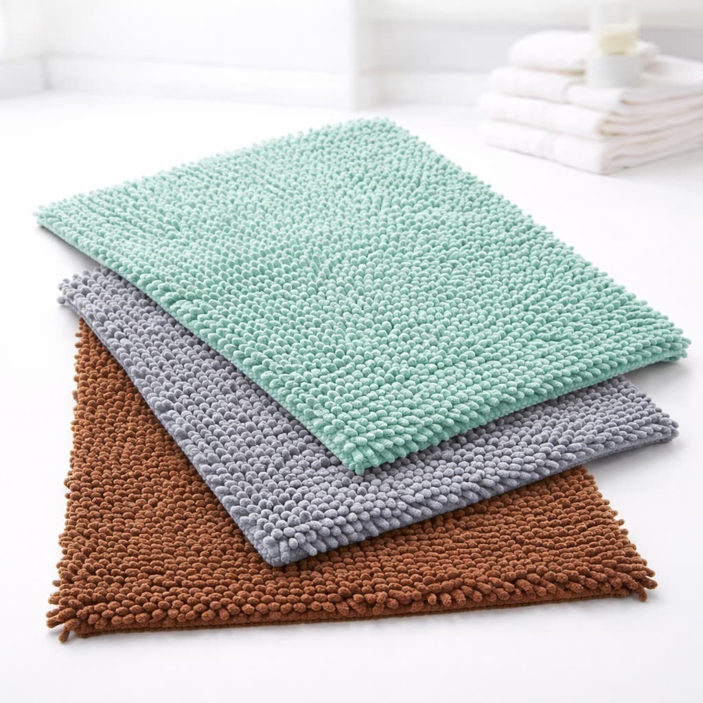 Tapete De Banheiro Bolinha Antiderrapante Ultra Macio Absorção Rápida Seca Pés 58x38cm