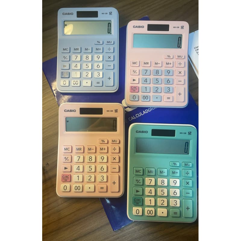 calculadora mx 12 coloridas -4 cores variedade