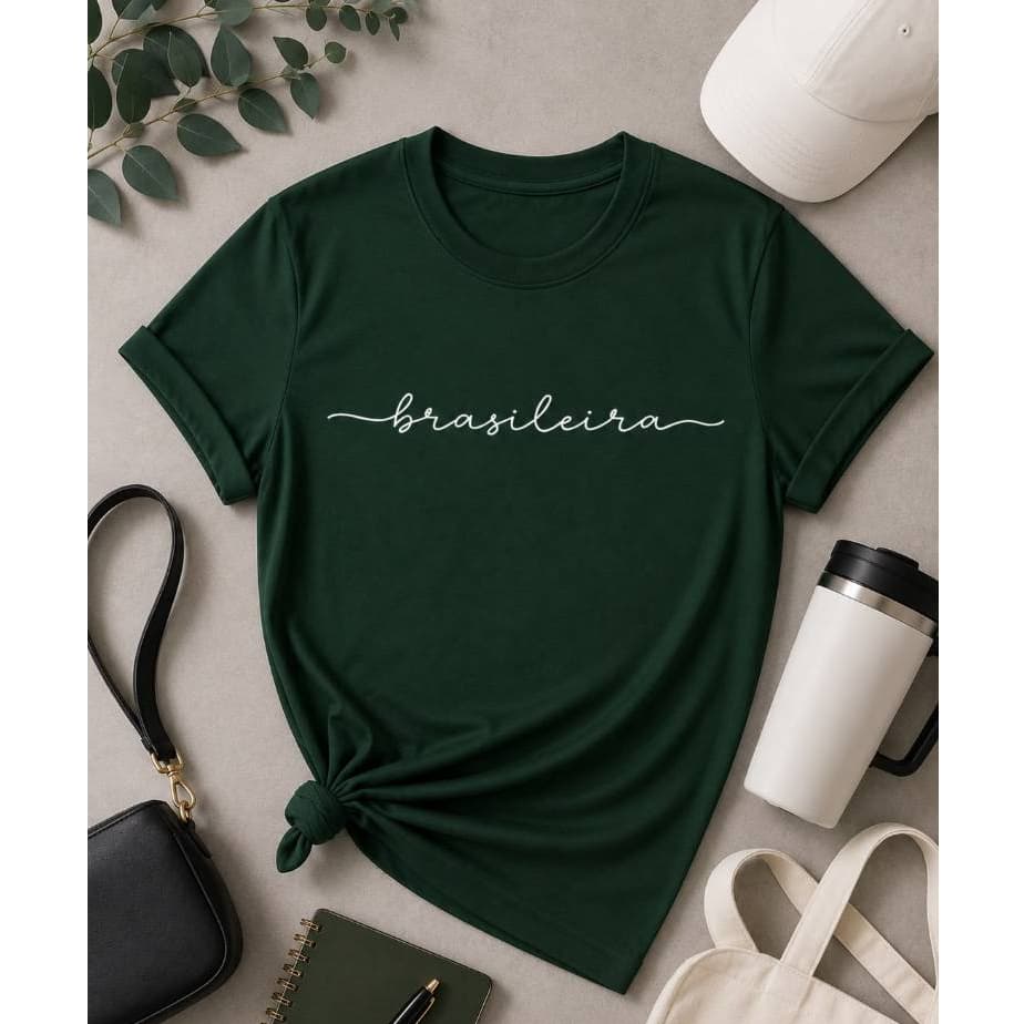 Camiseta Feminina Algodão Brasileira Academia Dia a Dia Versátil Estilosa
