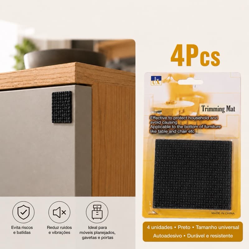 Kit 4 Protetores de móveis, projetados para serem colocados cadeiras e mesas proteger o piso