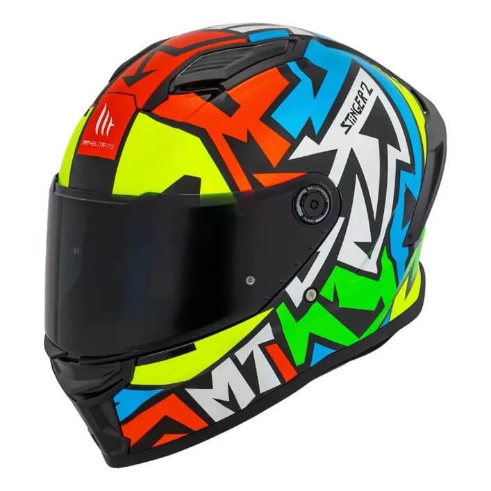 Capacete MT Helmets Stinger 2 Meld E3 Fechado Esportivo 58                                         .