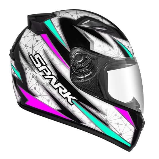 Capacete Moto Original Ebf New Spark Fusion Masculino Feminino Fechado Viseira Cristal Antirrisco