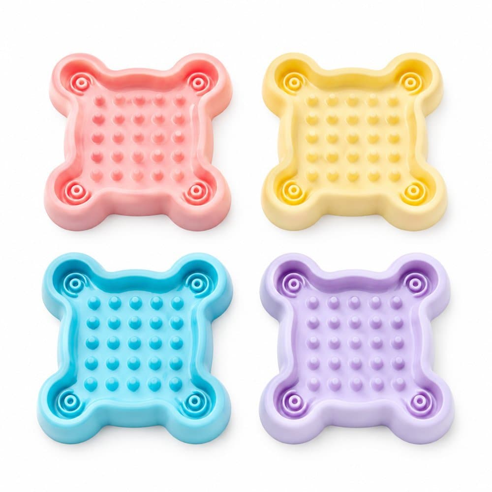 Comedouro Lento para Cachorro Gato Filhote Anti Engasgo Slow Feeder 19,5cm Alimentação Saudável