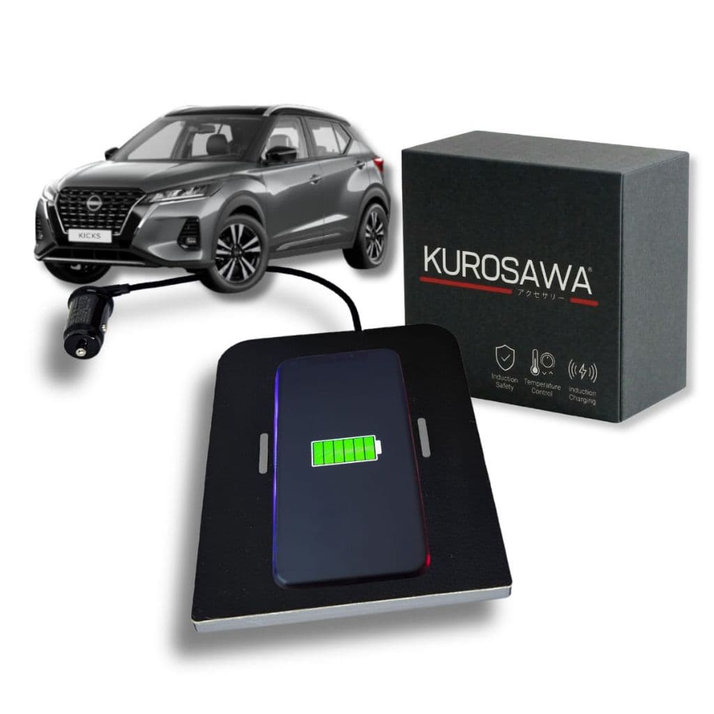 Carregador por Indução Automotivo Nissan Kicks 17.2w Sem fio, Encaixe Perfeito.
