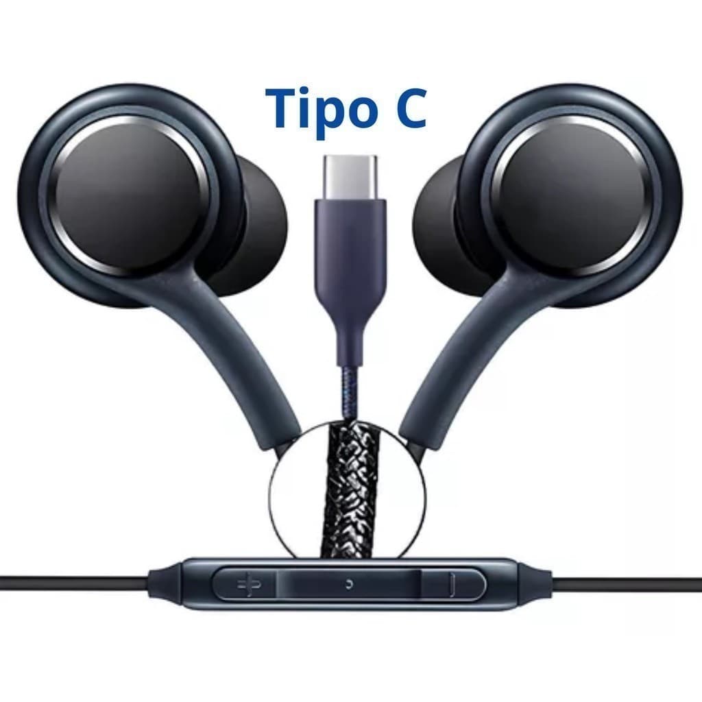 Fone de Ouvido Tipo C com Microfone - Conforto, Som de Alta Qualidade, Isolamento Acústico