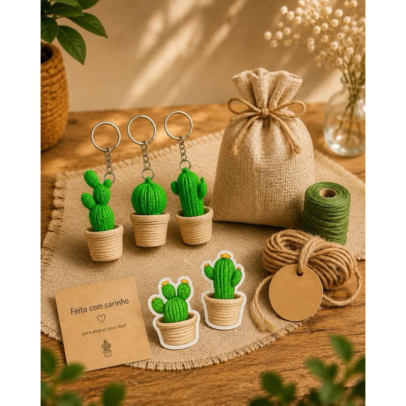 Coleção Cactinhos Encantados – Kit com 30 Unidades