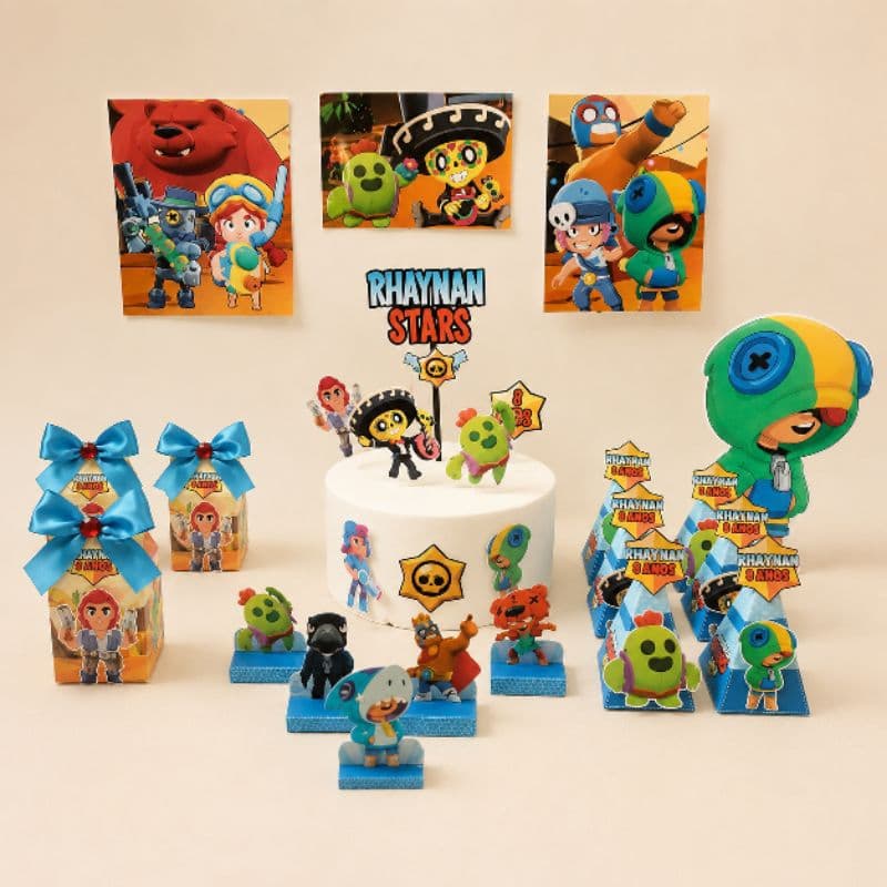 Kit Festa Infantil Personalizado Completo | Topo de Bolo, Displays e Lembrancinhas | Qualquer Tema