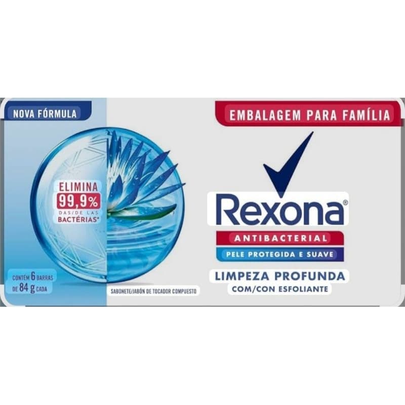 Sabonete em Barra Rexona Limpeza Profunda 6 und