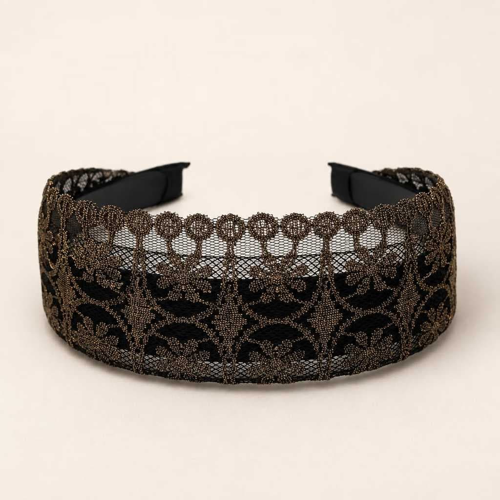 Tiara de Renda Feminina Elegante para Cabelo e Penteados Leve e Pratica