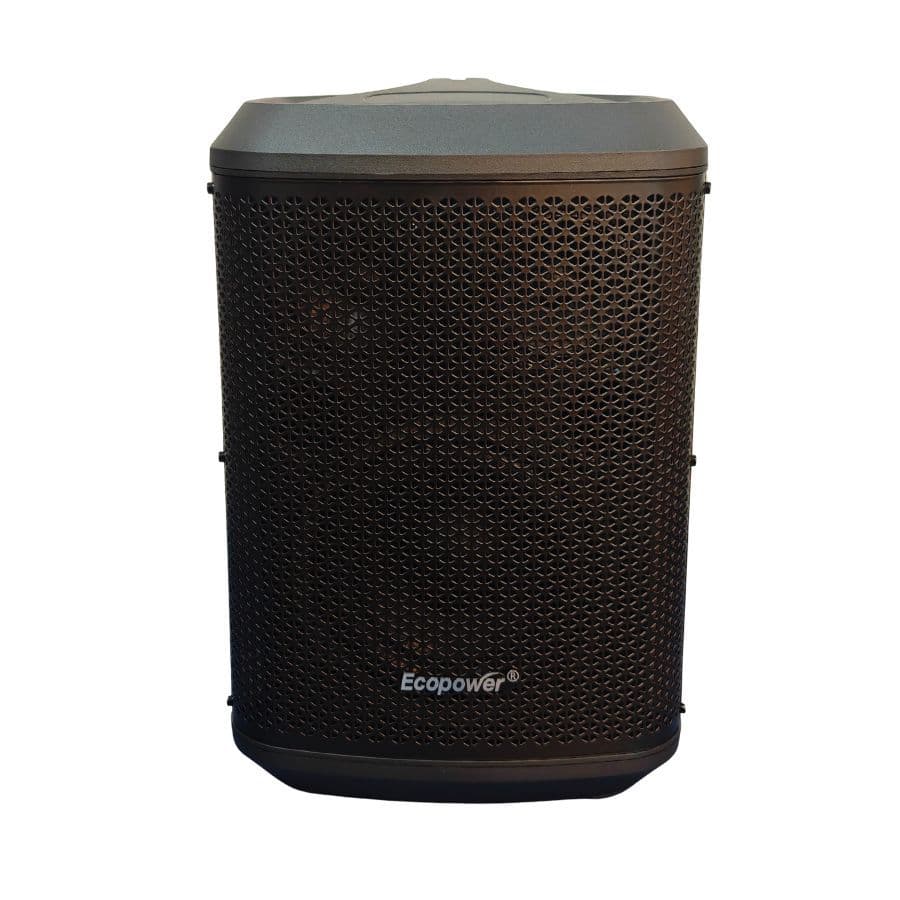 Caixa de som Profissional Amplificada Ecopower EP-1999 potente 2 mic. LED RGB Karaokê portátil bateria USB SD FM retorno