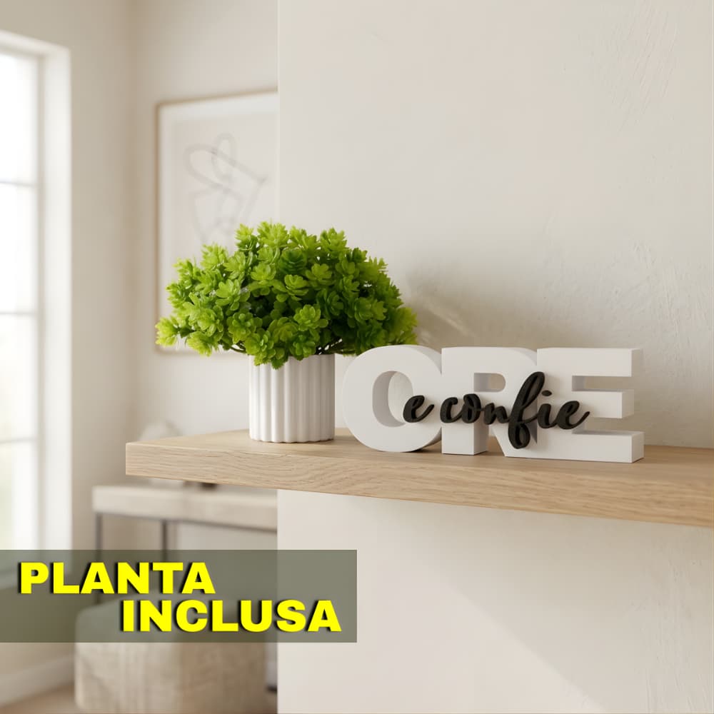 Kit Decorativo Ore e Confie com Vaso e Planta Artificial Bonsai Moderno para Casa, Sala e Escritório