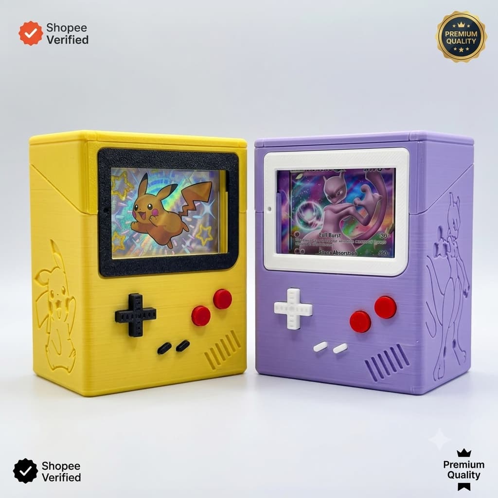 Porta Deck Pokémon TCG Game Boy Personalizável | 60 Cartas Sleeves