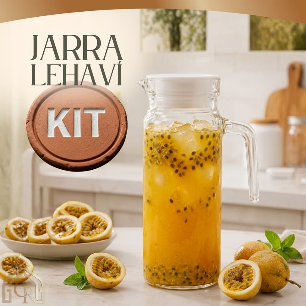 Kit Jarra Vidro 1 2 3 4 Peças Transparente Redonda 1 Litro Design Moderno Resistente Uso Quotidiano