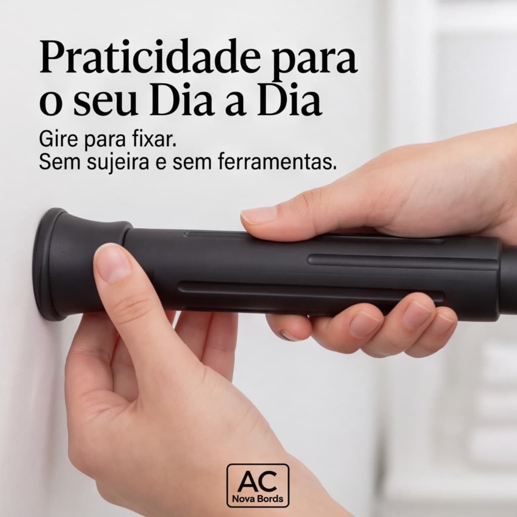 Varão Para Box Extensor Suporte Cortinas De 120cm A 135Cm
