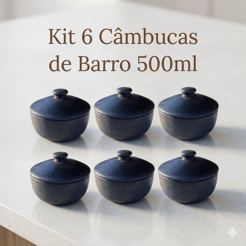 kit 6 câmbucas com tampa