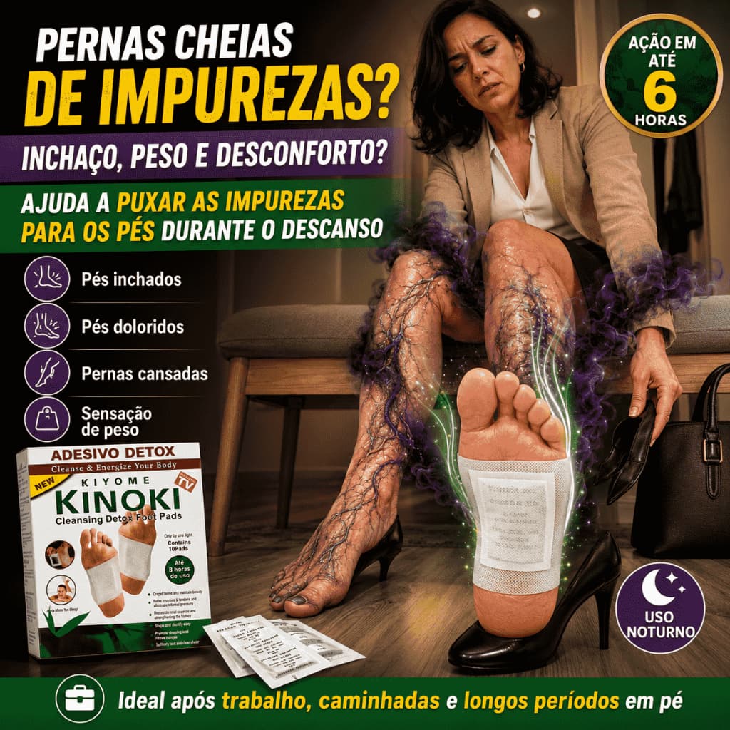 Estoque no Brasil! Adesivo Detox para Pés, 6h de detox profundo durante a noite
