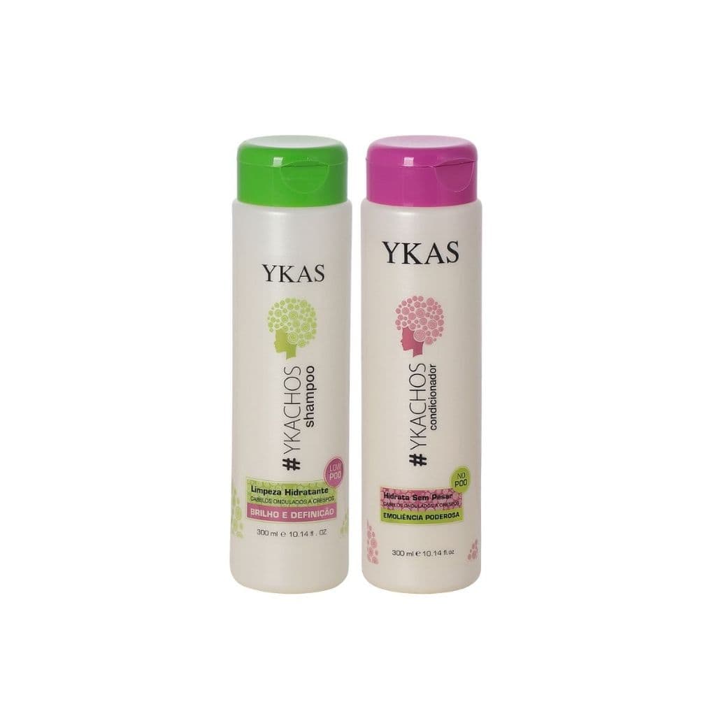 Kit Shampoo e Condicionador Cabelos Cacheados Crespos e Ondulados Hidratação Ykas 300 ml