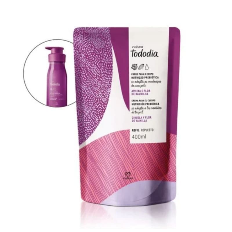 Refil Creme Nutritivo para o Corpo Tododia Ameixa e Flor de Baunilha 400 ml