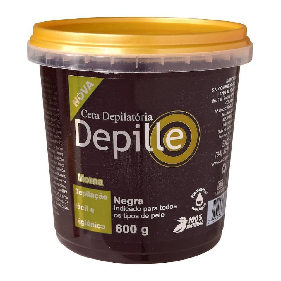 Cera Depilatória Depille Negra 600g