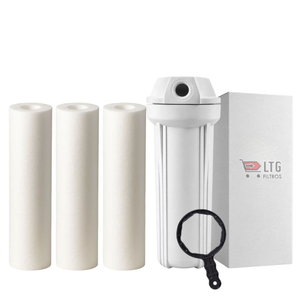 Filtro Caixa D'água Cavalete Eco + 3 Refis Polipropileno