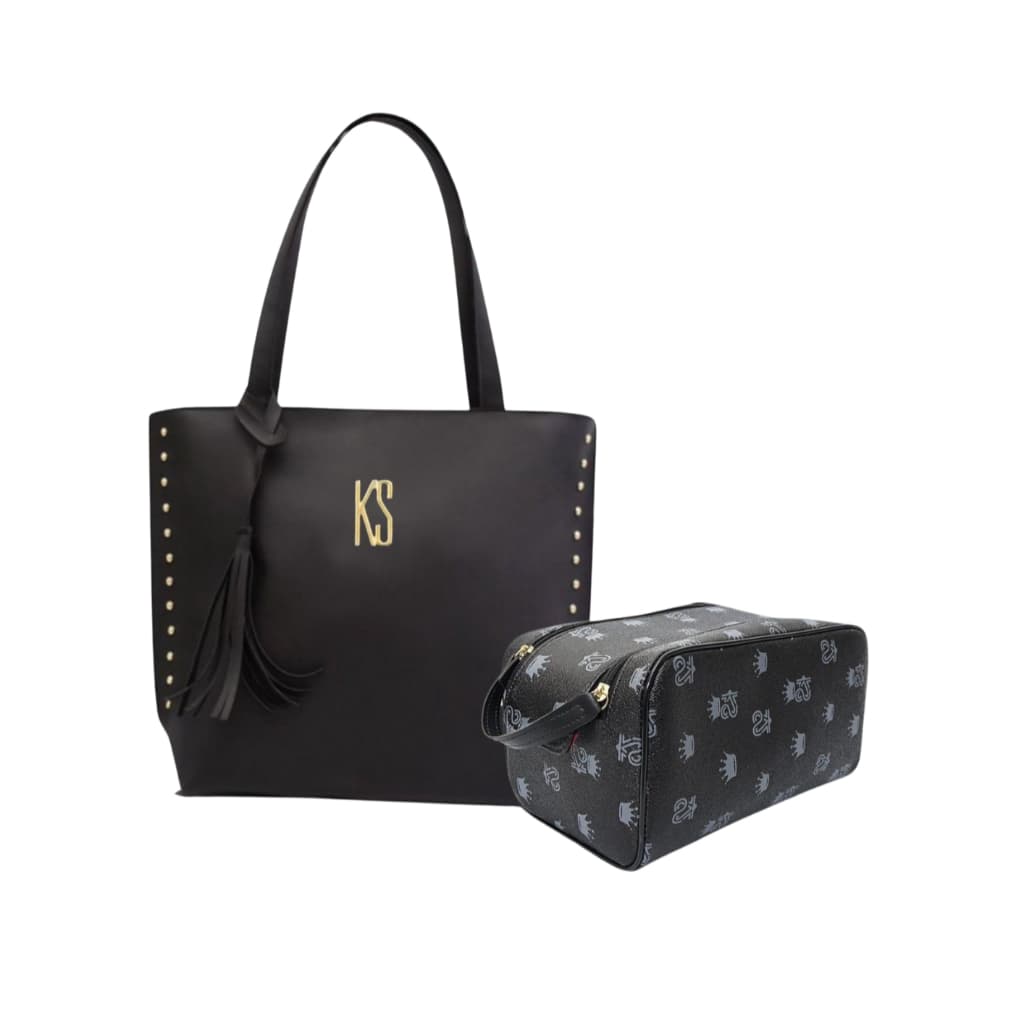 Kit Bolsa Feminina Grande Transversal + Necessaire Faculdade Trabalho Notebook