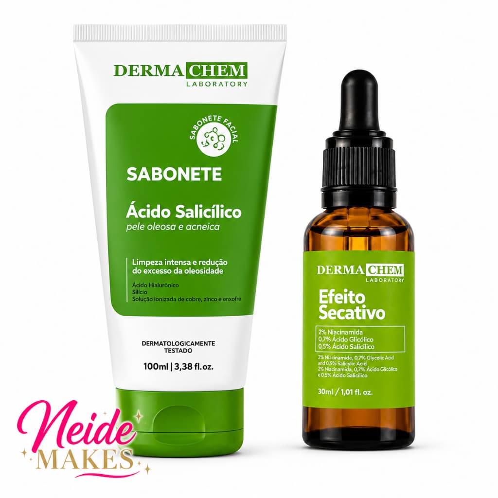 Serum Efeito Secativo e  Sabonete Antioleosidade Acido Salicílico-Dermachem