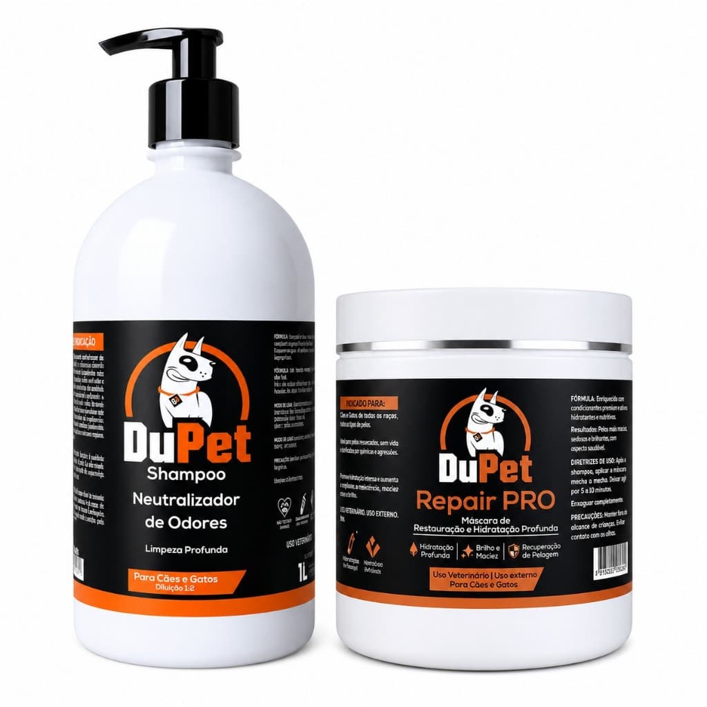 Kit Shampoo Neutralizador de Odores Mascara Repair Profissional DuPet
