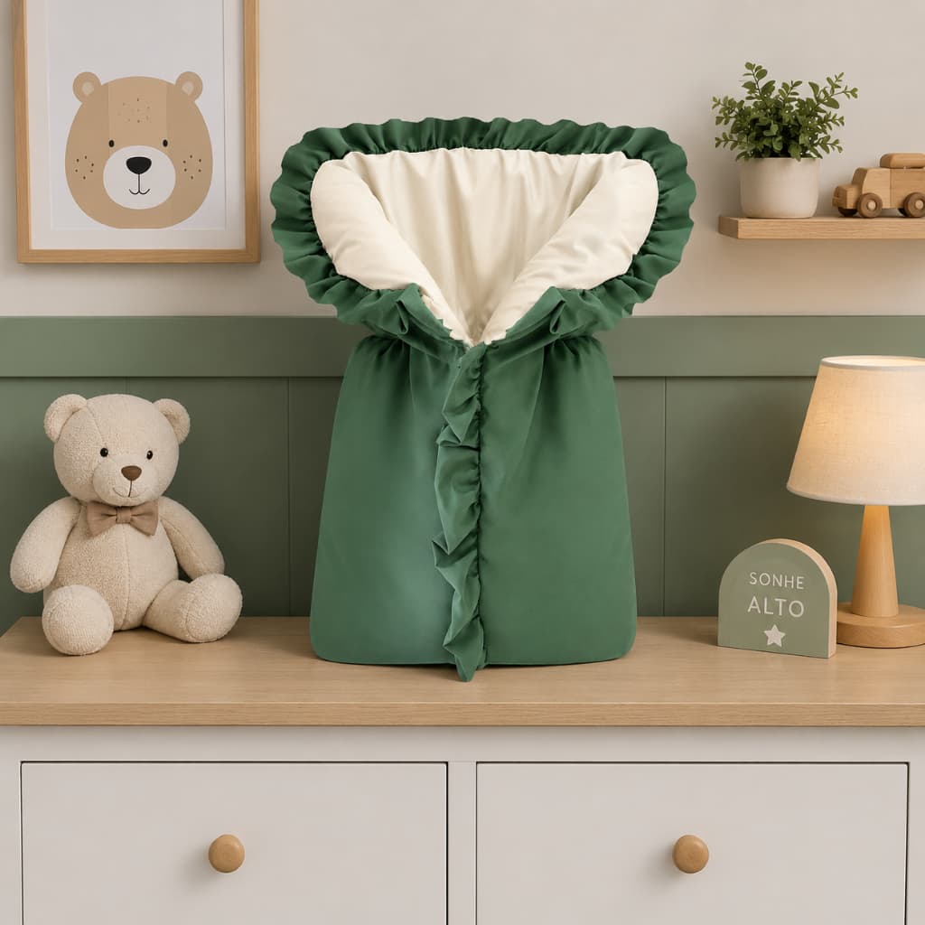 Porta Bebe Saco de Dormir Acolchoado com Zíper Menina Menino