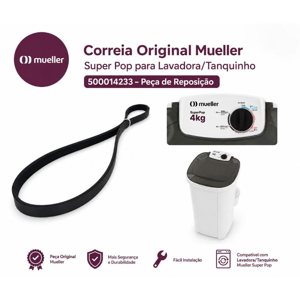 Correia Multi V Lavadora Mueller Super Pop Original Ref. 500014233