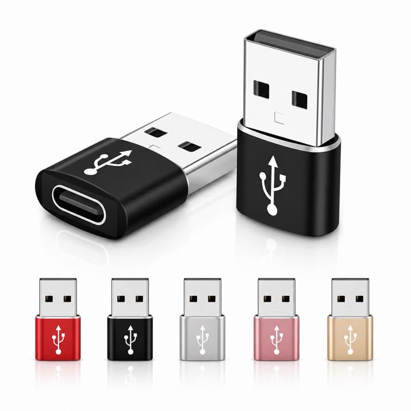 Kit 2 Adaptadores USB Para USB Tipo C Fêmea