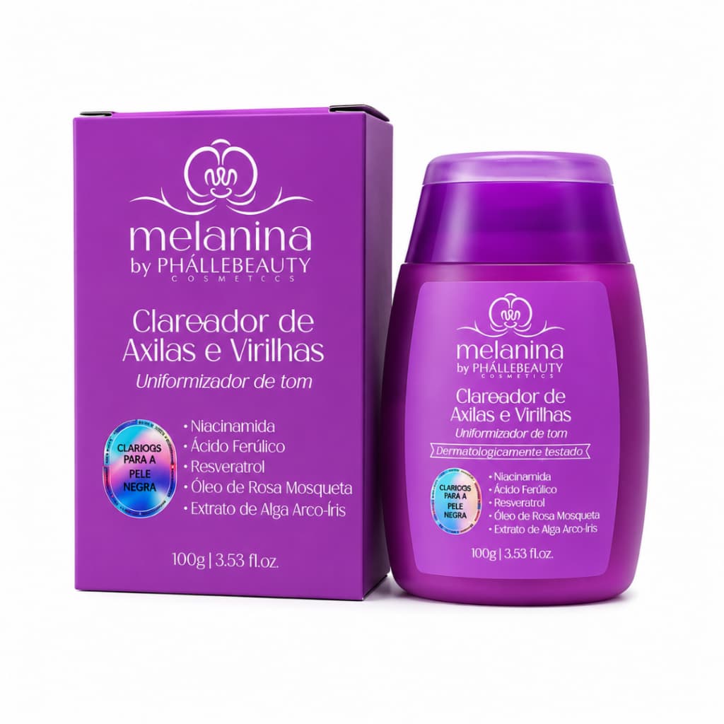 Clareador de Axilas e Virilhas Melanina Phallebeauty Uniformizador de Tom 100g
