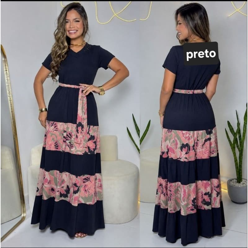 VESTIDO LONGO VISCOLYCRA/MODA EVANGELICA E COFORTO FEMININO