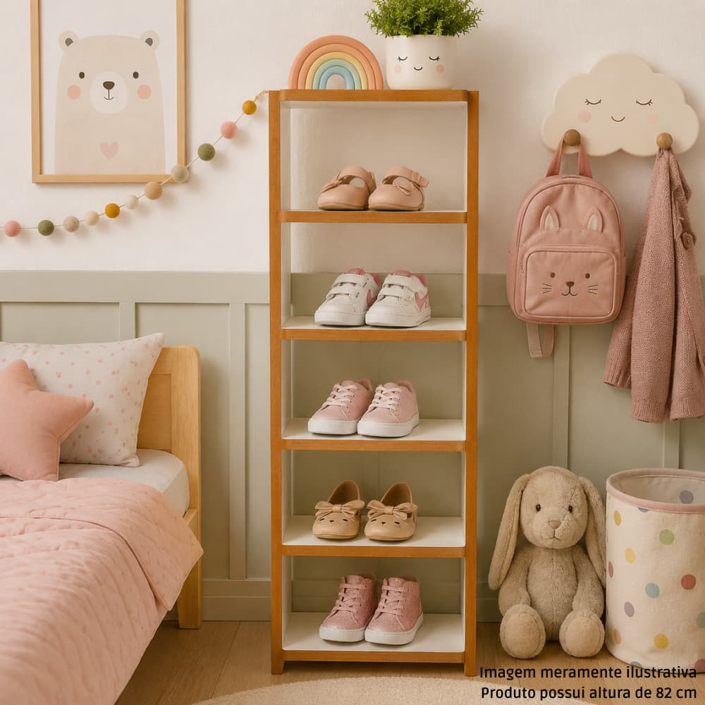NICHO SAPATEIRA ORGANIZADORA MODULAR MDF ORGANIBOX BRANCA