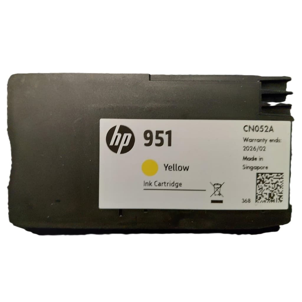 Cartucho HP 951 Recarregável CN048AL Amarelo Não remanufaturado Original Usado