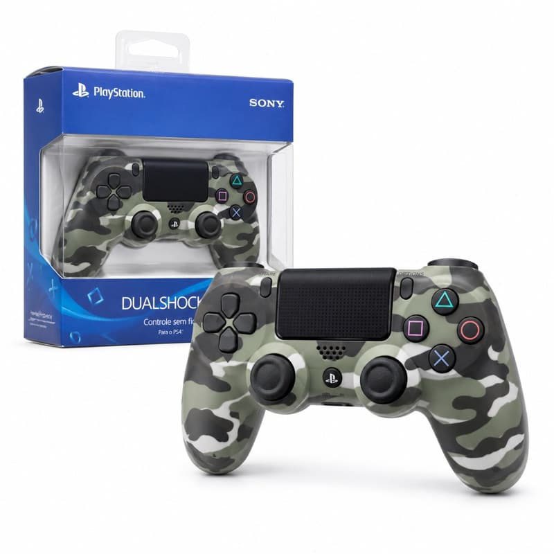 Controle PS4 Sem Fio Bluetooth Compatível DualShock 4 Camuflado Com Vibração Para Playstation 4 PC Android