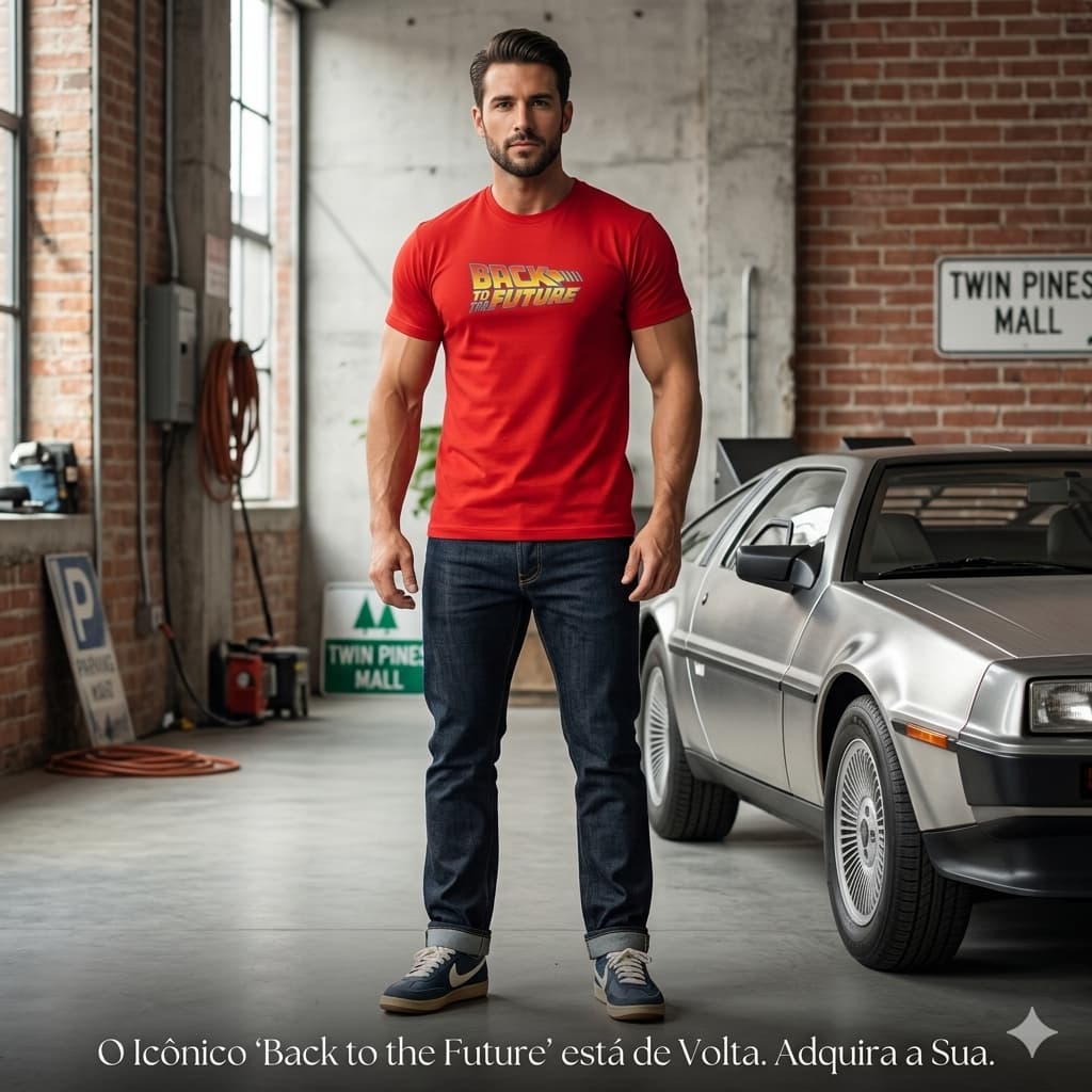 Camiseta De Volta Para o Futuro DeLorean - Geek Nerd Filmes 100% Algodão