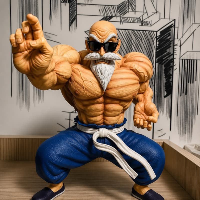 Action Figure Dragon Ball Z Mestre Kame Kamehameha 27Cm Banpresto